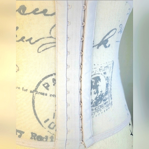 Victoria's Secret Longline Pink Sparkle Bustier Corset Lace Mesh - Picture 12 of 15